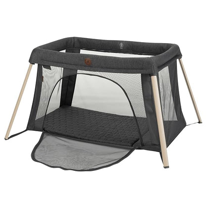 Maxi-Cosi Calao Travel Playard, Infant Bassinet, Toddler Playpen, Portable, Lightweight, Foldable, Easy Setup, with Carry Bag, Breathable Mesh, Classic Graphite