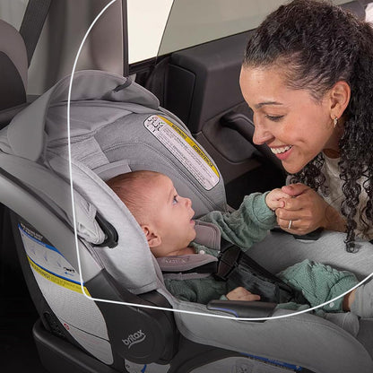 Britax Willow SC Infant Car Seat, Rear Facing Car Seat with Alpine Base, ClickTight Technology, RightSize System, Pindot Stone