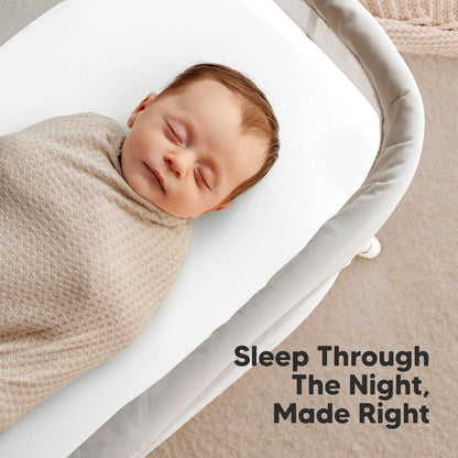 2-Pack Organic Bassinet Sheets for Girls, Boys - 100% Cotton Bassinet Mattress Sheets Compatible with Halo Bassinest Swivel Sleeper, Graco, Baby Delight, Chicco, Unisex Fitted Bassinet Sheets (Elly)