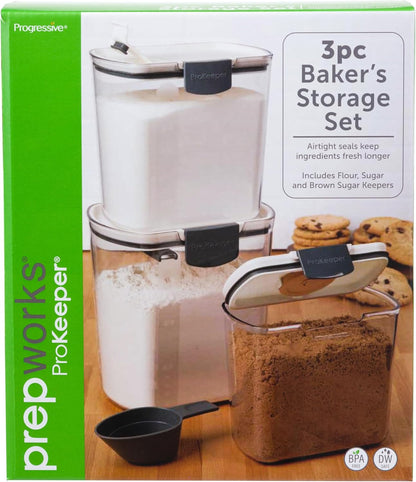 ProKeeper 1 Quart Airtight Powdered Sugar Storage Container – Grey, BPA-Free Plastic