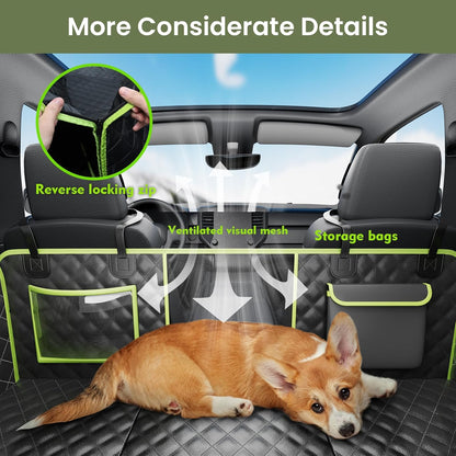 2-in-1 Dog Car Seat Cover for Back Seat, Transform to Passenger Mode - Dog Car Seat, Waterproof, Scratch-resistant, Support to 330lbs, for Outdoor Activities, Travel, to the Vet, for Cars/SUV/Truck