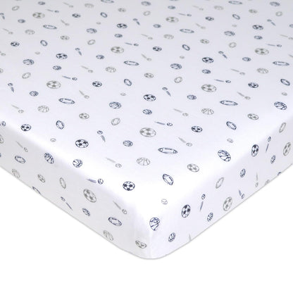 American Baby Company 2 Pack 100% Natural Cotton Fitted Pack and Play Sheets 39" x 27" - Soft & Breathable Pack N Play Sheets for Playard & Mini Crib Mattress, Pink Stars/Zigzag, for Boys & Girls