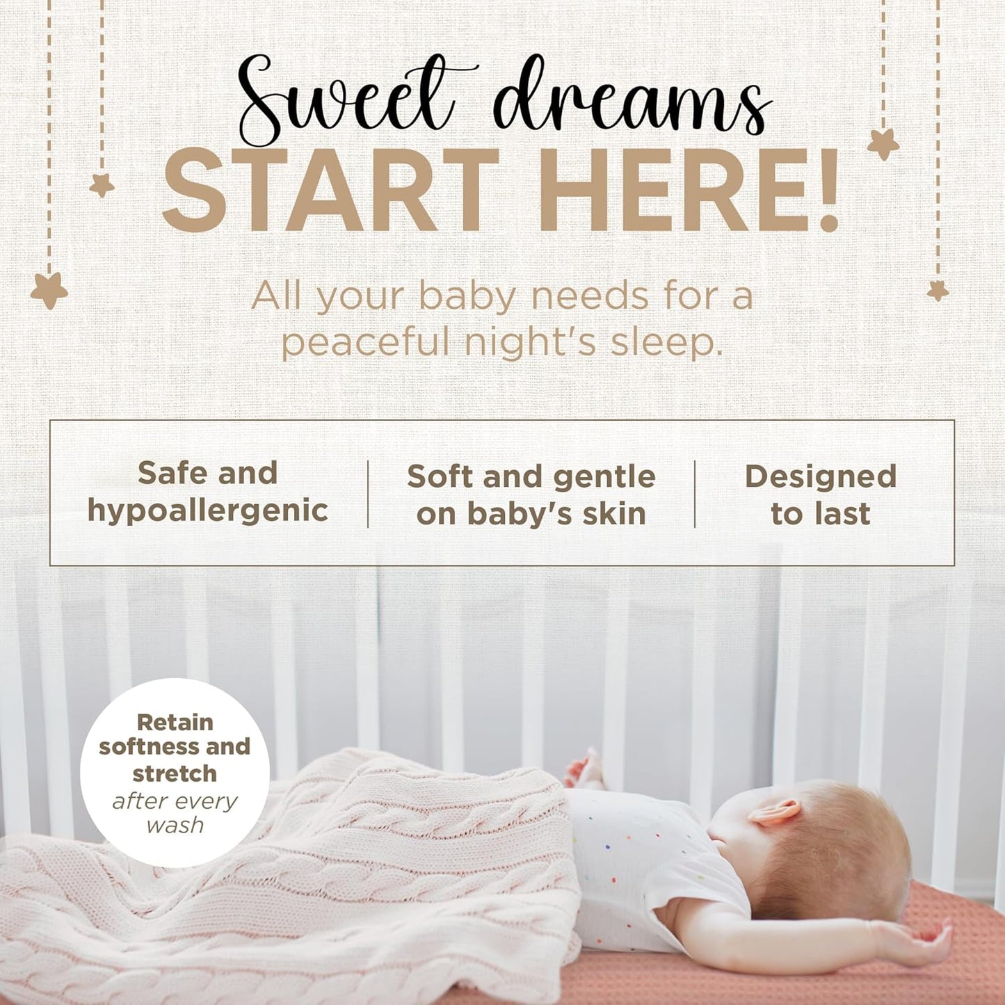 Bassinet Sheet for Bassinet Mattress - 100% Organic Jersey Knit Cotton - Snuggly Soft & Cozy Sheets Fitted for Oval Rectangle & KoolaBaby Bedside Sleeper - White & Grey 2 Pack