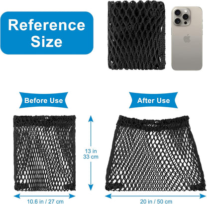 Accmor Universal Stroller Organizer, Polyester Net Mesh Bag Fits for Uppababy, Nuna, Britax, Doona Strollers, Non-Slip Adjustable Stroller Mesh Cargo Net Storage Caddy Accessories