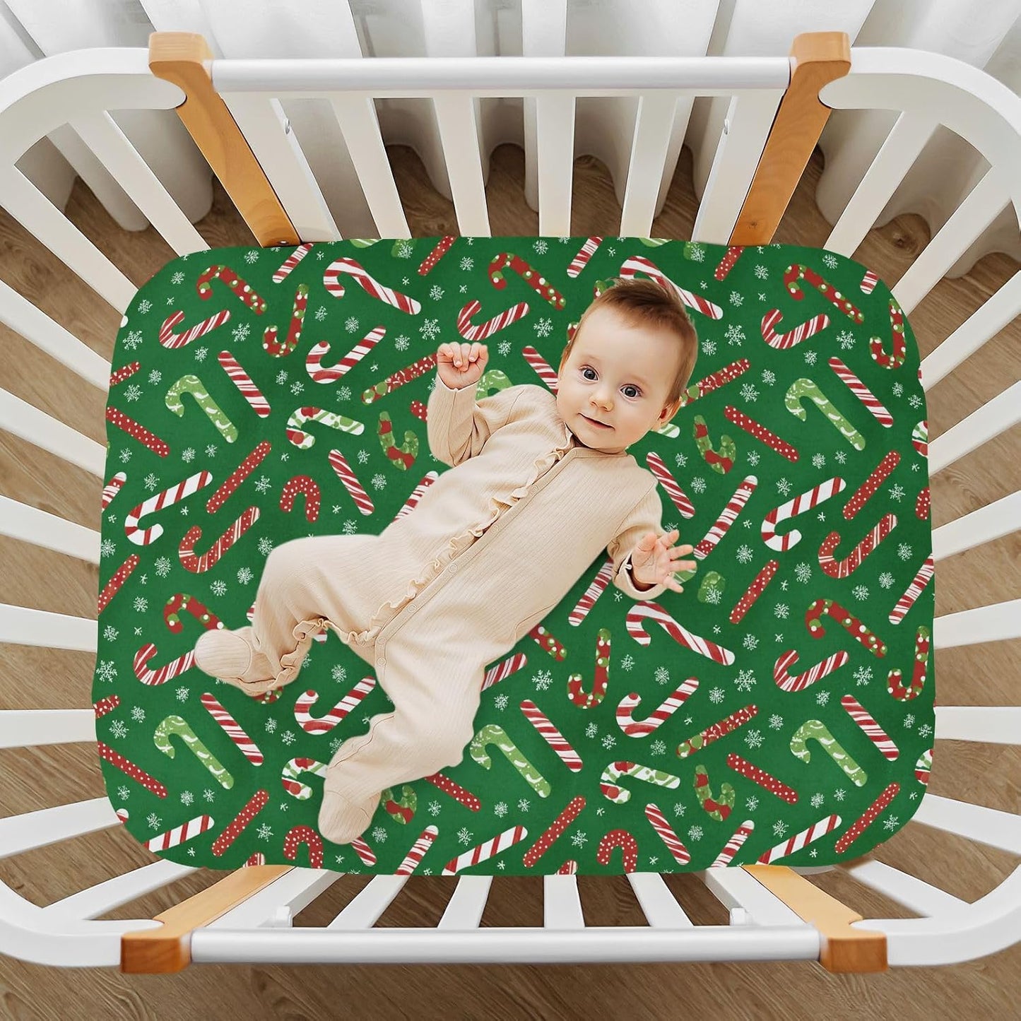 Baby Crib Sheet Cute Goose Flowers Crib Mattress for Boys and Girls Playard Sheet Soft Breathable Fitted Baby Mattress Cover 52x28in
