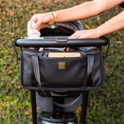 Petunia Pickle Bottom Wander Stroller Caddy, Perfect Baby Caddy for Organization, Multiple Carry Positions, Fits Most Strollers, Brioche