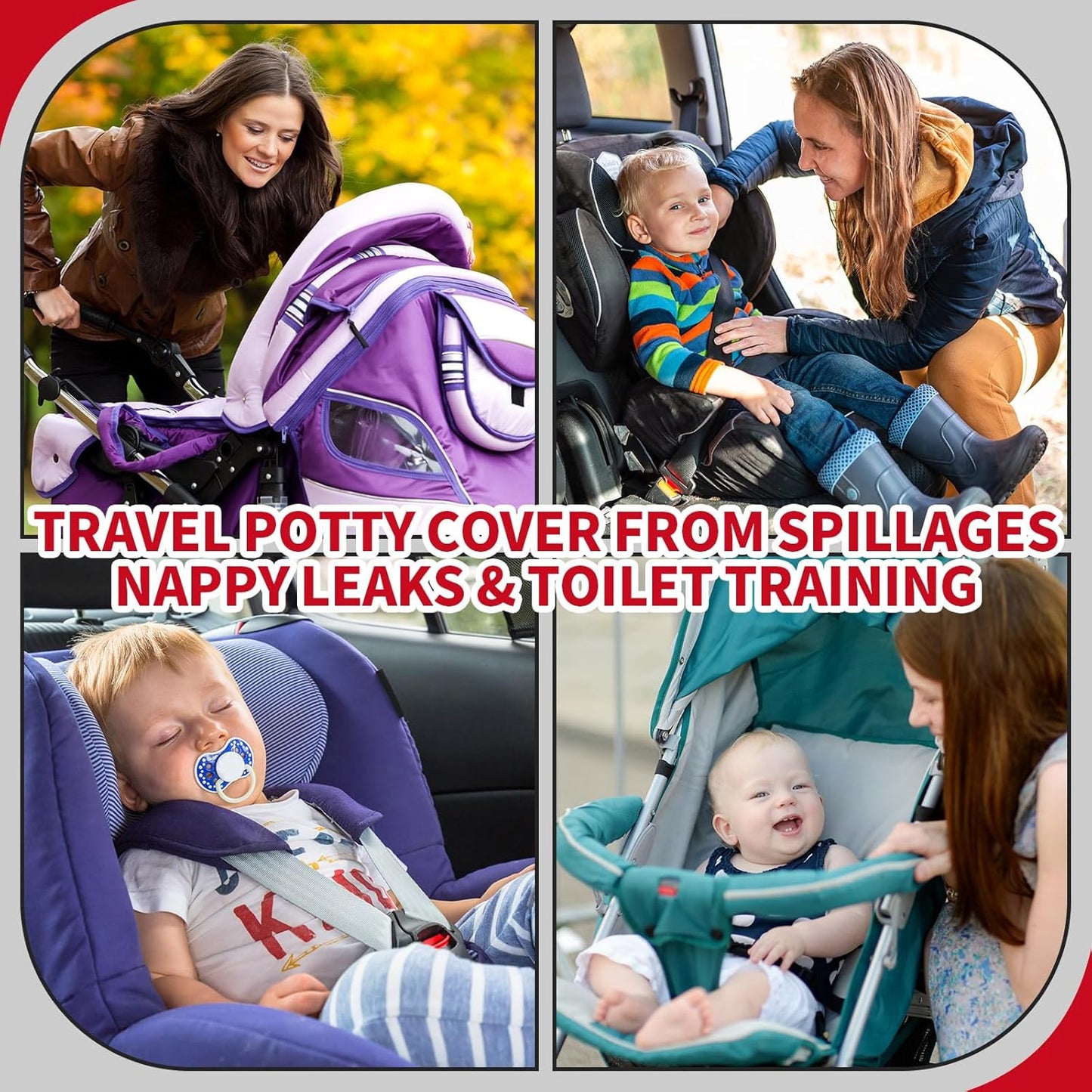 HunnmingRe 2 Pack Floral Car Seat Protector for Potty Training Waterproof Piddle Pad Cover from Spillages Nappy Leaks Toilet Training Anti Slip Backing Strollers Carseat Liner for Toddlers Babies