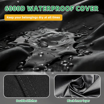 6-Passenger Stroller Cover Compatible with Angeles Bye Bye Buggy, 600D Heavy-Duty Waterproof Protection with 50+ UPF UV Shield, for Commercial Daycare & Preschool Strollers, Black