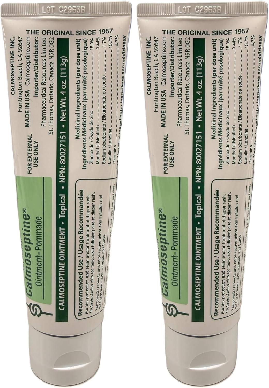 Calmoseptine Ointment by Calmoseptine for Skin irritations, Diaper Rash, Heat Rash, Insect Bites, and as a Moisture Barrier for Conditions Involving Broken Skin or rashes, 1 Count