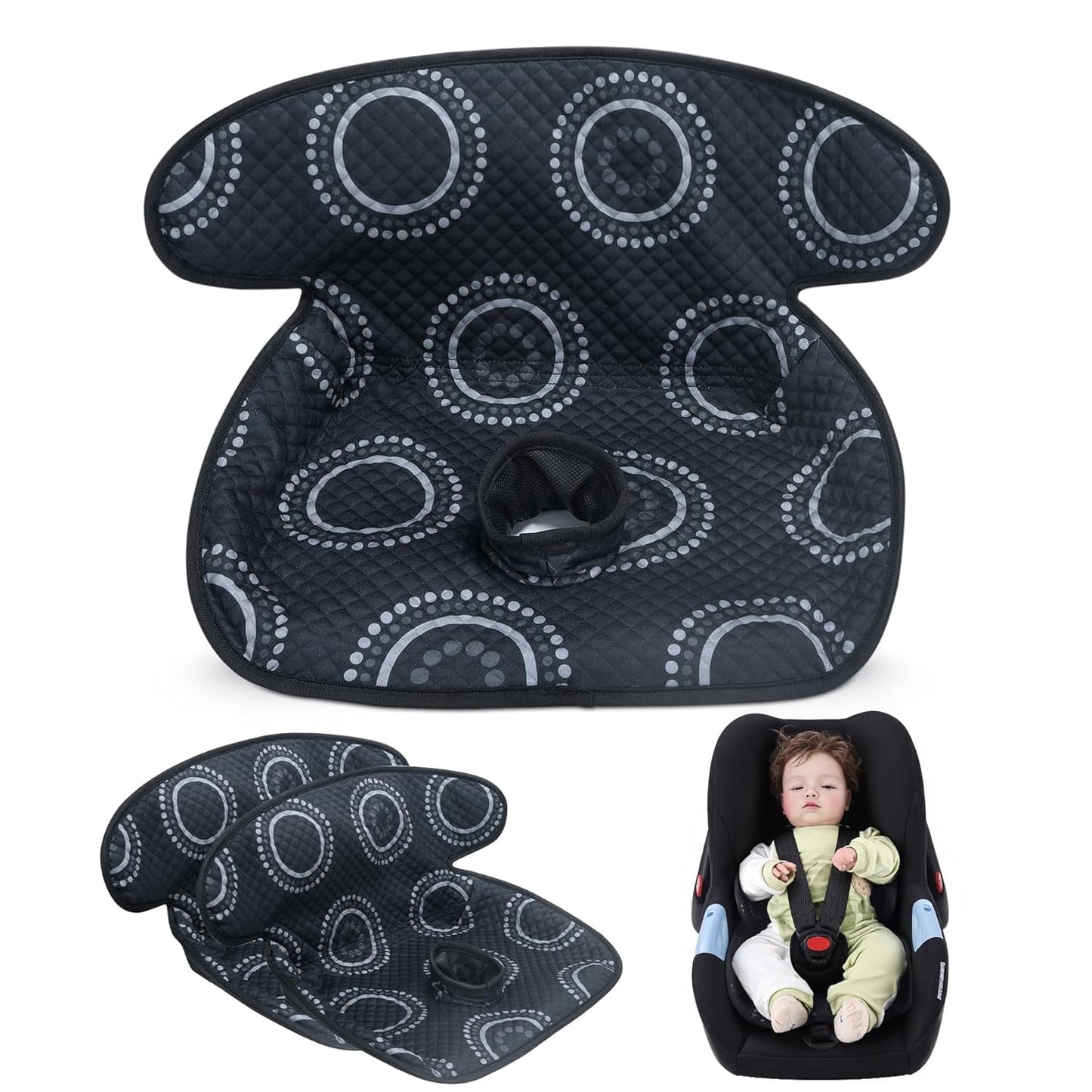 Piddle Pad Car Seat Liner, Waterproof Soft Car Seat Protector for Potty Training, Travel-Friendly Baby Toddler Carseat Cover, Machine Washable Liner for Spills, Potty Accidents (Blue, 2PC)