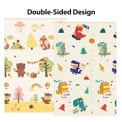XVISHX Baby Play Mat, 74 x 50 Inch Play Mat Perfect for Use Baby Playpen, Foldable Baby Foam Playmat for Floor, Portable Waterproof Activity PlayMats for Babies, Infants and Toddlers