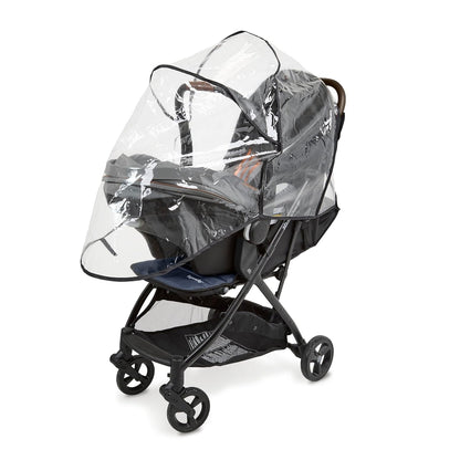 Ingenuity Universal Convenience Stroller Rain Cover, Baby Weather Shield for Rain, Wind & Snow, Fits Most Strollers with Car Seat, Vented Airflow, High Visibility, Easy Install & Storage – Clear