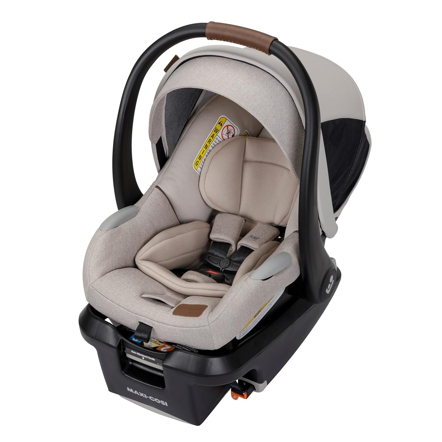 Maxi-Cosi Mico Luxe+ Baby Car Seat: Infant Car Seat with Base and Versatile Baby Carrier Seat Functionality, Essential Green