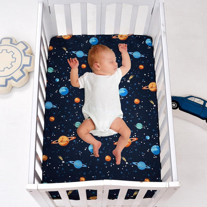 PHF 3 Pack Soft Mini Crib Sheets, Floral & Animal Pack N Play Sheets for Baby Boys Girls, No Slip Universal Fit for Pack N Play, Playard, Portable and Mini Crib Mattresses,Floral & Animal