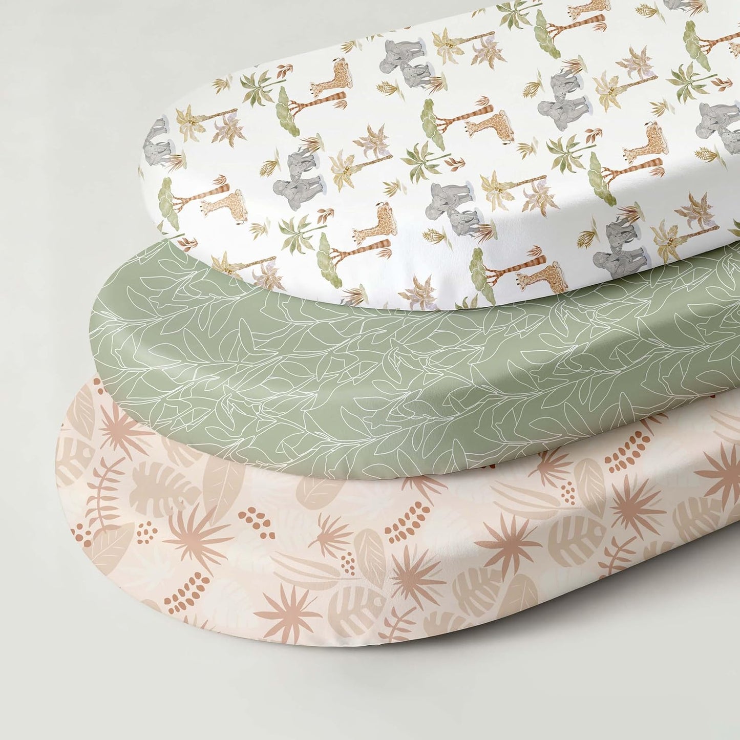 Bedside Sleeper Bassinet Fitted Sheets 20 x 33, 3 Pack Baby Delight Beside Me Dreamer,Babybond,Jimglo,koola,cowiewie,fodoss, Dream On Me Baby Square Bassinet, Pink Animal