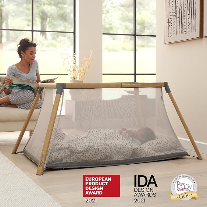 Tutti Bambini CoZee® Go 3-in-1 Portable Bassinet, Baby Playpen & Travel Crib | Foldable Playard with Mattress Included | Birth to 3 Years (Oak & Charcoal) | Baby essentials, Travel essentials, Baby registry search