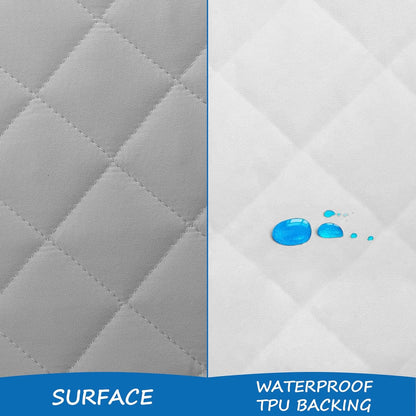 Bassinet Mattress Pad Cover Fit for Baby Delight/Mika Micky/Dream On Me Lotus/ANGELBLISS/KoolerThings (3 in 1) Bedside Sleeper, Waterproof Bassinet Mattress Protector Quilted Bassinet Sheets 2 Pack