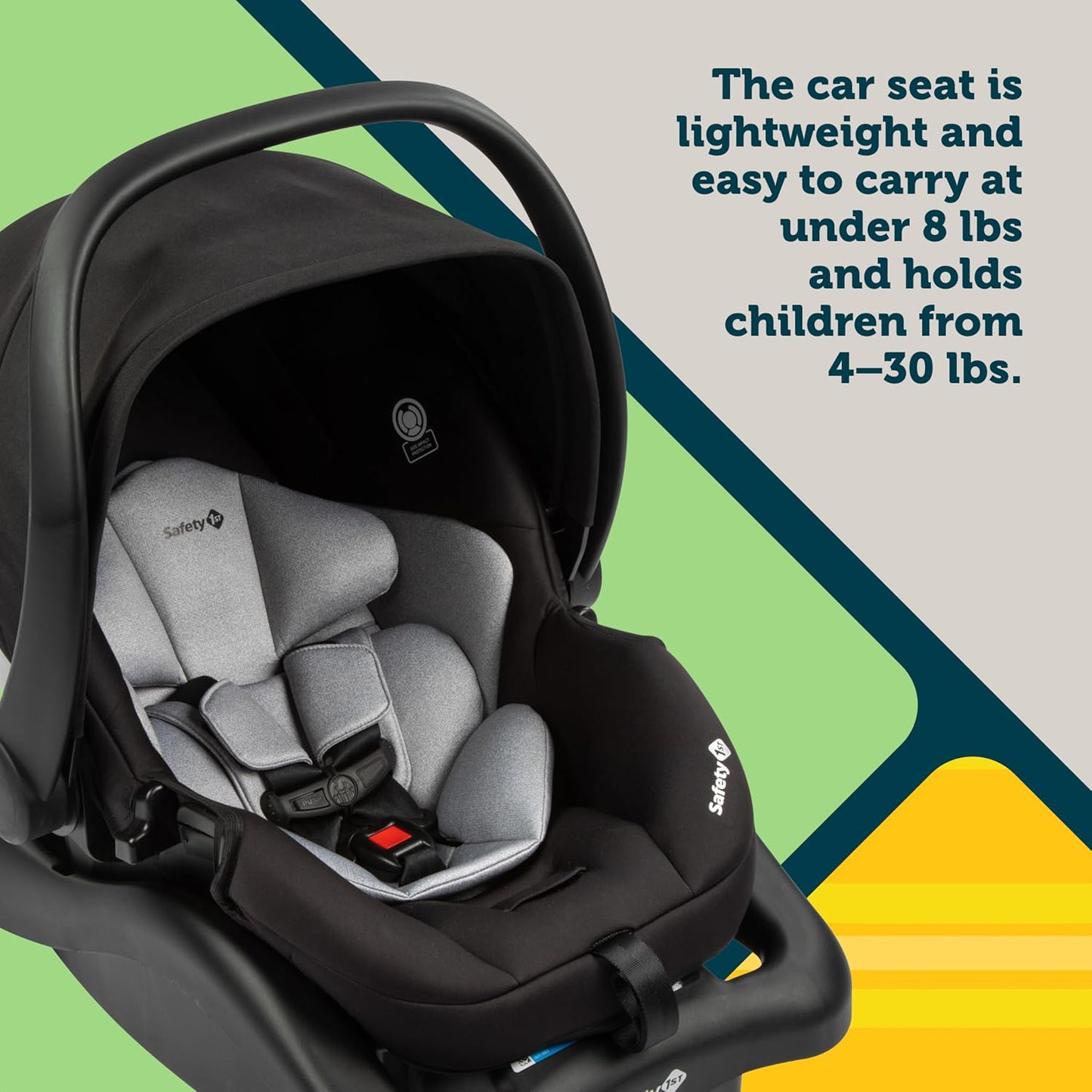 Safety 1st Grow and Go Flex 8-in-1 Car Seat Stroller Combo, Baby Stroller Travel Systems for Infants 4-30 lbs, Stroller and Carseat Combo Set, Night Rider