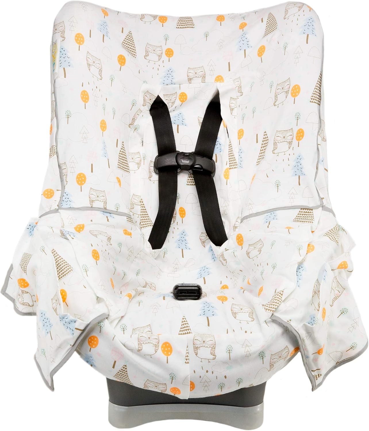 Niko Easy-Wash Children's Car Seat Cover & Liner - Cotton Jersey Gray & White Arrow Pattern - Universal FIT - Crash Tested - Waterproof SEAT Bottom - Easy to Clean - Machine Washable