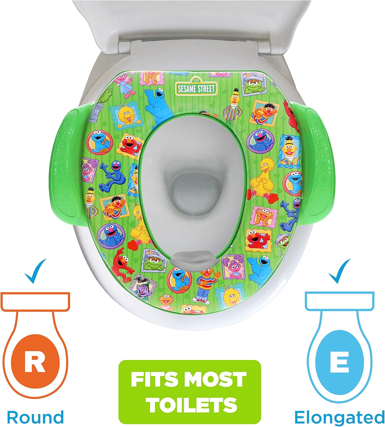Sesame Street "Framed Friends" Soft Potty Seat and Potty Training Seat - Soft Cushion, Baby Potty Training, Safe, Easy to Clean