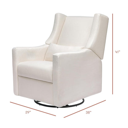 Kiwi Glider Recliner w/Electronic Control and USB | in Almond Teddy Loop w/Light Wood Base, Greenguard Gold Certified