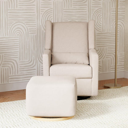Kiwi Glider Recliner w/Electronic Control and USB | in Almond Teddy Loop w/Light Wood Base, Greenguard Gold Certified