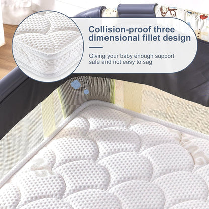 Pack and Play Mattress Topper - 38" x 26" x 1.5", Soft & Firm Premium Foam Pack N Play Mattresses Pad, Odorless Baby Foam Playpen Mattresses,Portable Playard Mattress Topper- Breathable & Comfort