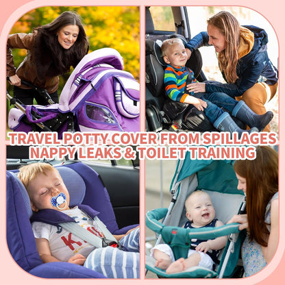 HunnmingRe 2 Pack Floral Car Seat Protector for Potty Training Waterproof Piddle Pad Cover from Spillages Nappy Leaks Toilet Training Anti Slip Backing Strollers Carseat Liner for Toddlers Babies