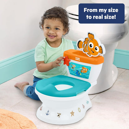 Bright Starts Disney Junior Minnie Mouse My Size Potty Training Toilet, Toddler Potty Chair with Flushing & Cheering Sounds, Removable Seat with Splash Guard & Handles, Ages 18+ Months, Up to 50 lbs