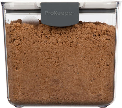 ProKeeper 1 Quart Airtight Powdered Sugar Storage Container – Grey, BPA-Free Plastic