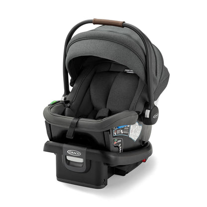 Graco® Gomax Infant Car Seat, Orchid Haze, Lightweight, Reclining Rear Facing Car Seat Installs with or Without a Base