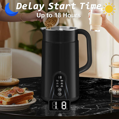 Arcmira 𝟲 𝗶𝗻 𝟭 Nut Milk Maker, 20 oz(600ml) Homemade Almond, Oat, Soy, Coconut, Plant Based and Non Dairy Beverages, Milk Blender Machine with Delay Start, Keep Warm, Boil Water, Self Cleaning
