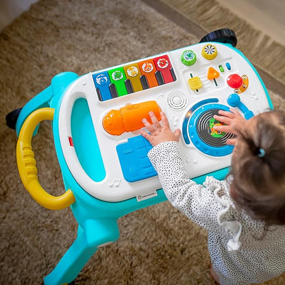 Baby Einstein Musical Mix ‘N Roll 4-in-1 Push Walker, Activity Center, Toddler Table & Floor Toy, 100+ Songs & Phrases, DJ Station with Piano