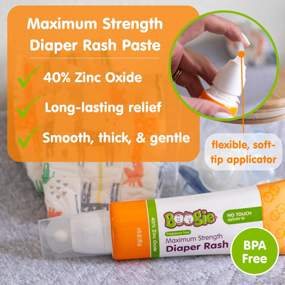 Boogie Diaper Rash Cream Spray for Baby, Travel Friendly No-Rub Touch Free Application for Sensitive Skin, Over 200 Sprays per Bottle, 1.7 oz (Pack of 1)