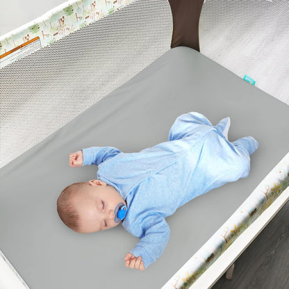4 Pack Pack and Play Fitted Sheets Compatible with Graco Pack n Play Playard, UPPAbaby Remi and Other 27x39 Playpen Mattress, Ultra Soft and Skin-Friendly, Pink Cloud