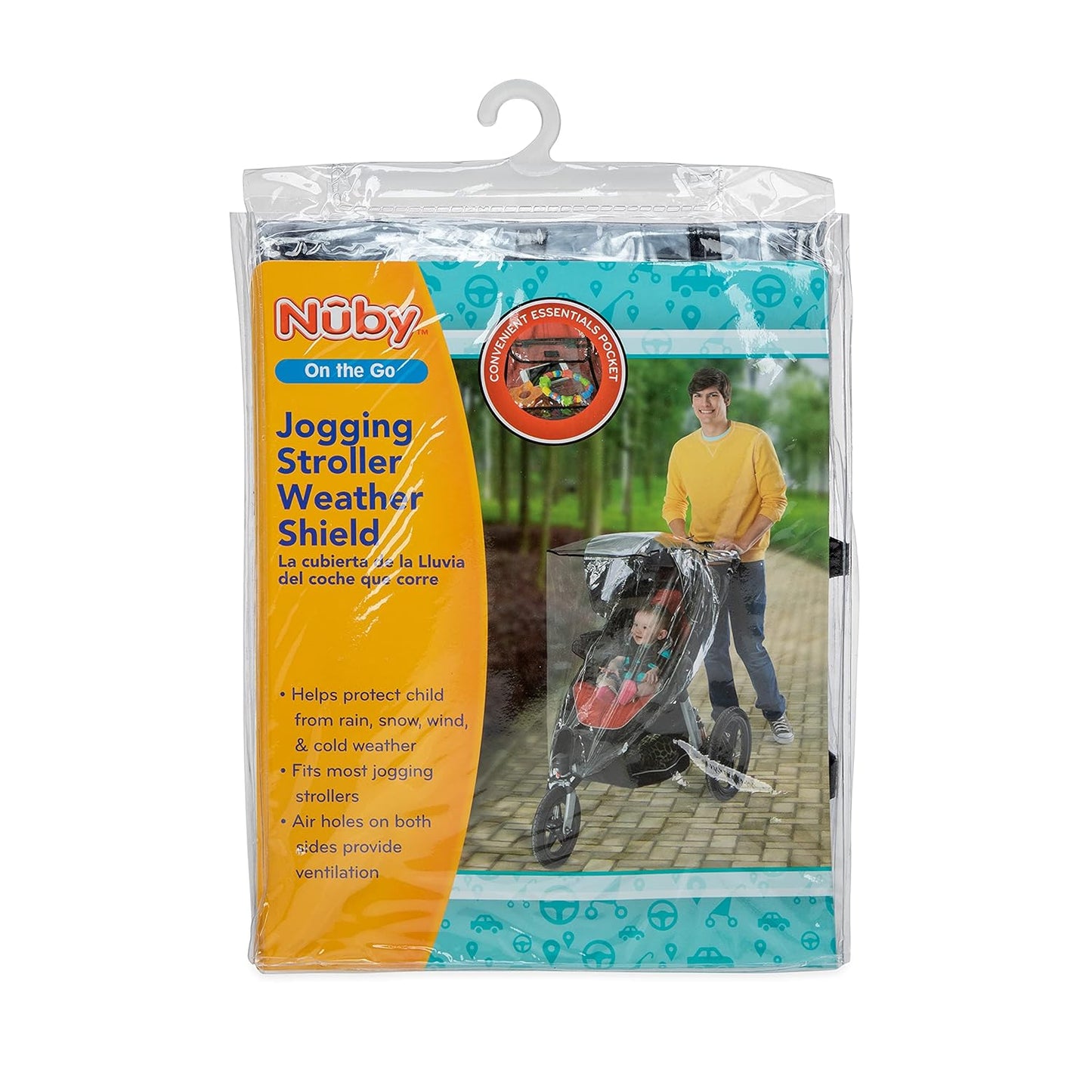 Nuby Eco Baby Stroller Weather Shield and Bug Netting Set - Stroller Rain Cover and Mosquito Net for Babies and Toddlers - Fits Most Strollers and Carriers