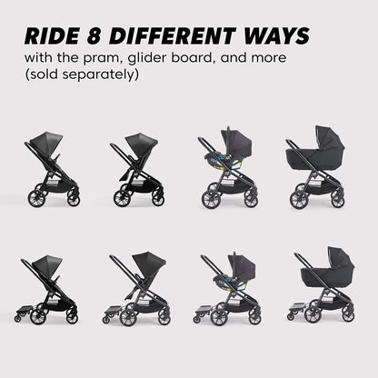 Baby Jogger City Sights Stroller - Convertible Stroller with Compact Fold Dark Slate