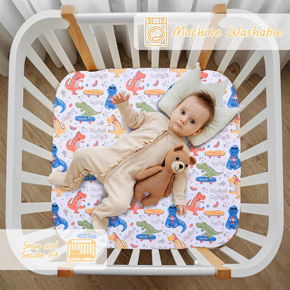 Cloele Square Playard Fitted Sheet 36x36, Ultra Soft Polyester Playpen Sheet for Baby & Pet, Dogs Pattern Pack and Play Crib Sheets, Portable Playard Mattress Cover