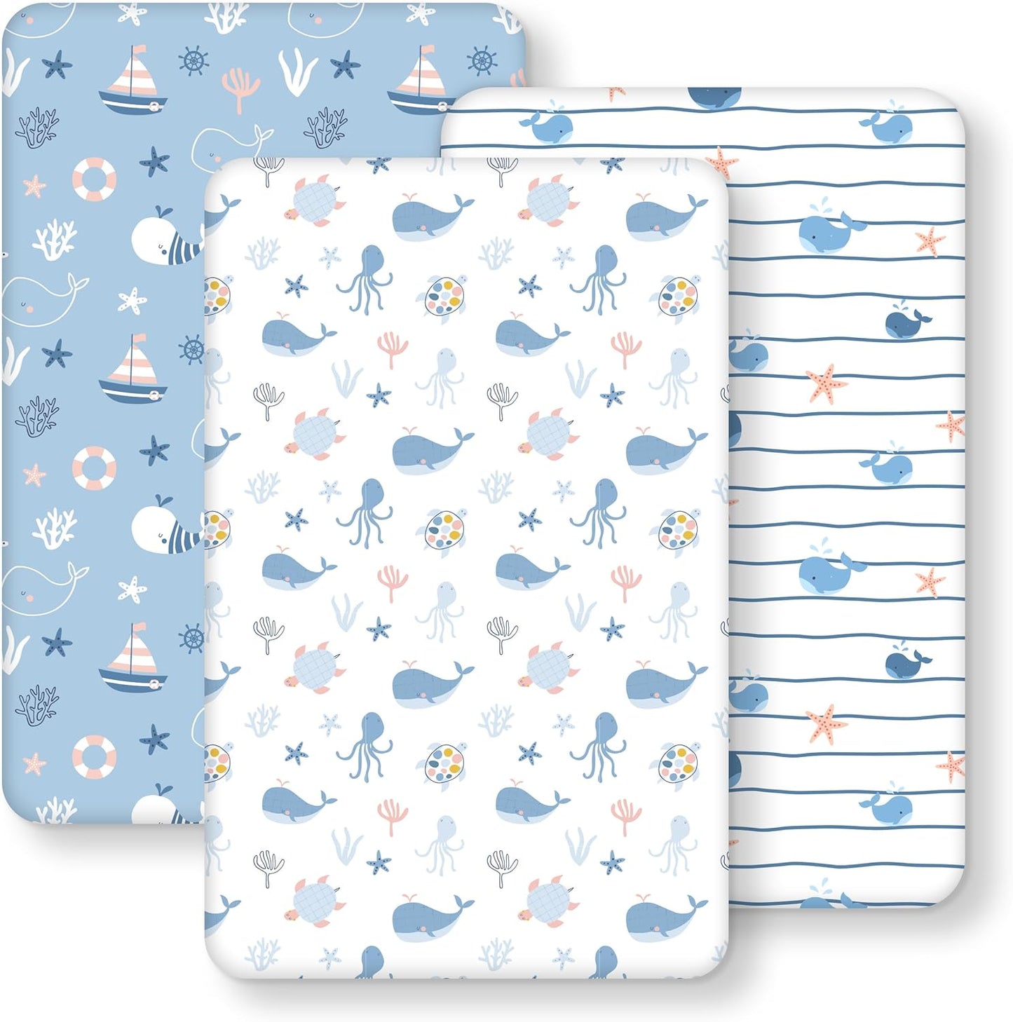 Baby Bedside Bassinet Sheets Girl, 33”x20” Compatible with Baby Delight Dream On Me & Most Rectangle Bedside Sleeper Bassinet Mattress, Super Soft Microfiber Pink Butterfly Flower