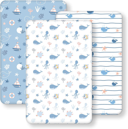 Baby Bedside Bassinet Sheets Girl, 33”x20” Compatible with Baby Delight Dream On Me & Most Rectangle Bedside Sleeper Bassinet Mattress, Super Soft Microfiber Pink Butterfly Flower