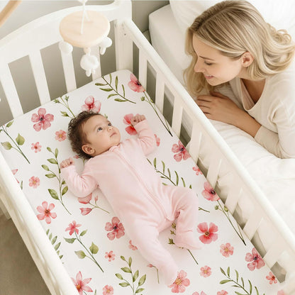 Bedside Sleeper Bassinet Fitted Sheets 20 x 33, 3 Pack Baby Delight Beside Me Dreamer,Babybond,Jimglo,koola,cowiewie,fodoss, Dream On Me Baby Square Bassinet, Pink Animal