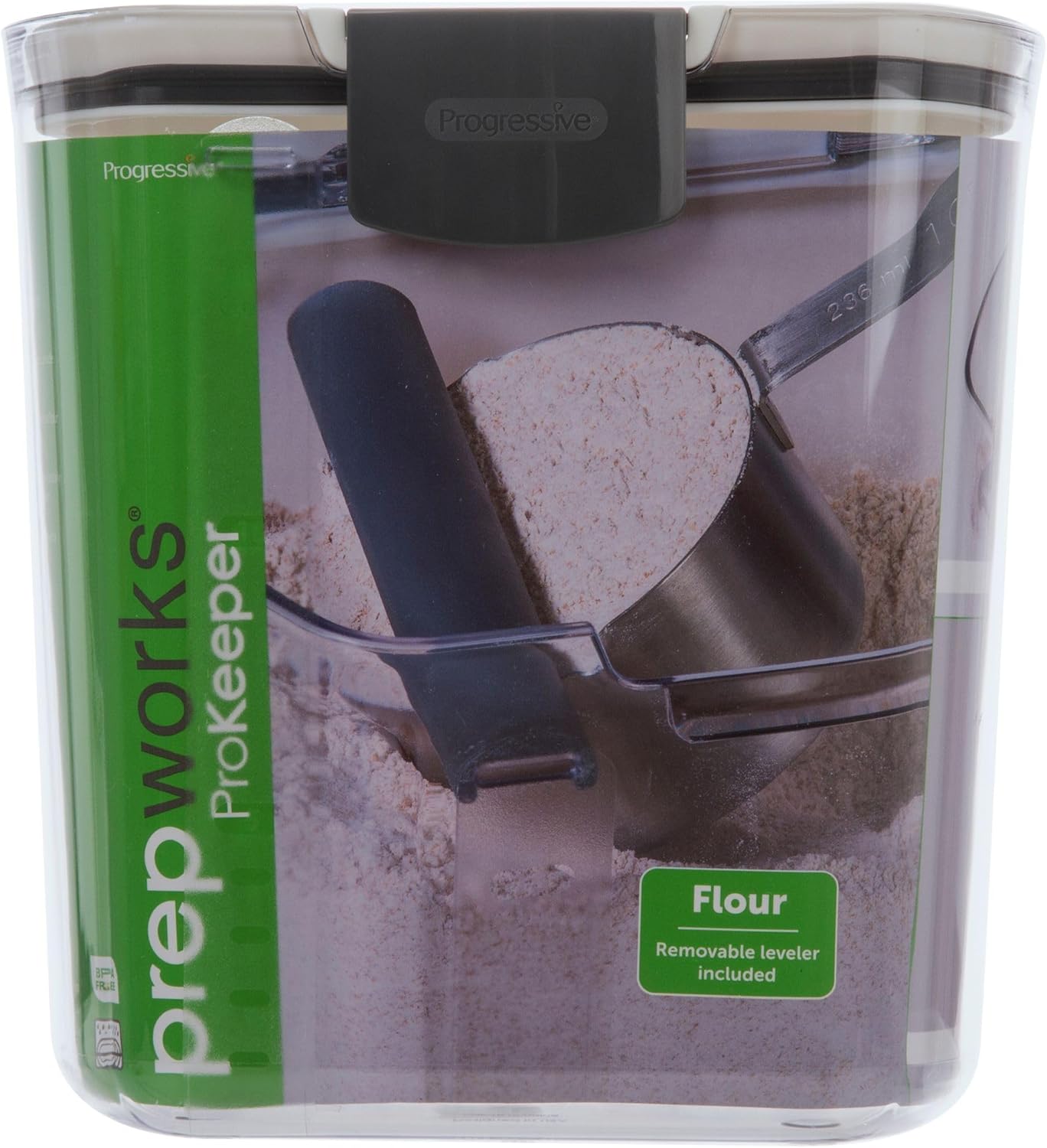 ProKeeper 1 Quart Airtight Powdered Sugar Storage Container – Grey, BPA-Free Plastic
