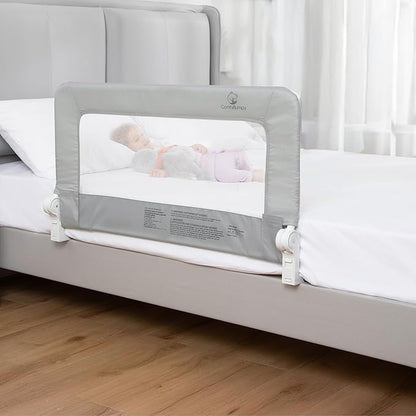 ComfyBumpy 1-Pack Bed Rail for Toddlers 35.5" L x 19.5" H | Toddler Bed Rails for Twin, Full & Toddler Bed Size | Swing Down Bed Rail Guard | Baby Bed Side Rail for Kids | Gray