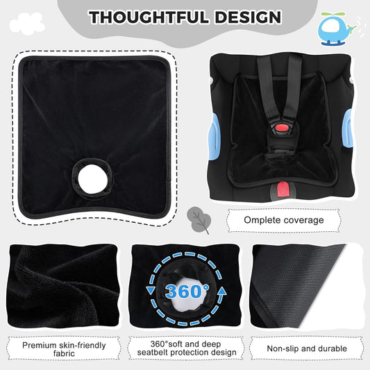 Car Seat Protector for Potty Training, 2 Pack Waterproof CarSeat Liner Toilet Training for Baby Infant Toddler, Dry Seat Piddle Pads Cover for Strollers (Gray)