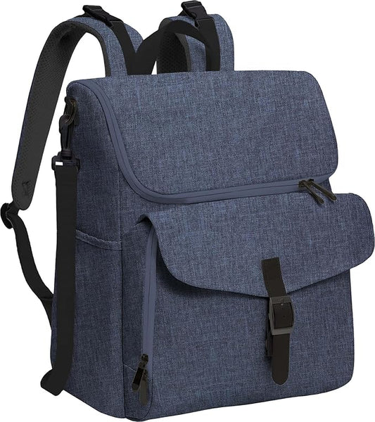 Baby Diaper Bag Backpack, 15 Pockets Newborn Baby Essential Travel bag, Multi Function Water Resistant Tote bag, Balancing Work and Life for Mon and Dad Navy Blue