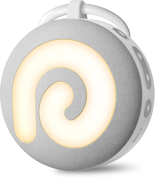 Dreamegg Portable Sound Machine Baby - D11 White Noise Machine for Baby Sleeping with Night Light, White Noise, Lullaby, Nature Sounds, Child Lock, USB Rechargeable Sound Machine for Travel Nursery