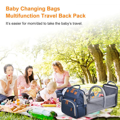 Astro alan Baby Diaper Bag with Changing Station, Waterproof Diaper Bag Backpack for Moms Dads with USB Charging Port, Baby Shower Gifts, Large Capacity diaper backpack, Grey
