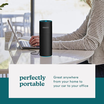 Homedics Portable Humidifier - Small Air Humidifiers for Bedroom, Plants, Office, Travel - Cool Mist Humidifiers, Color-Changing Accent Light, 2 Mist Settings, Matte White
