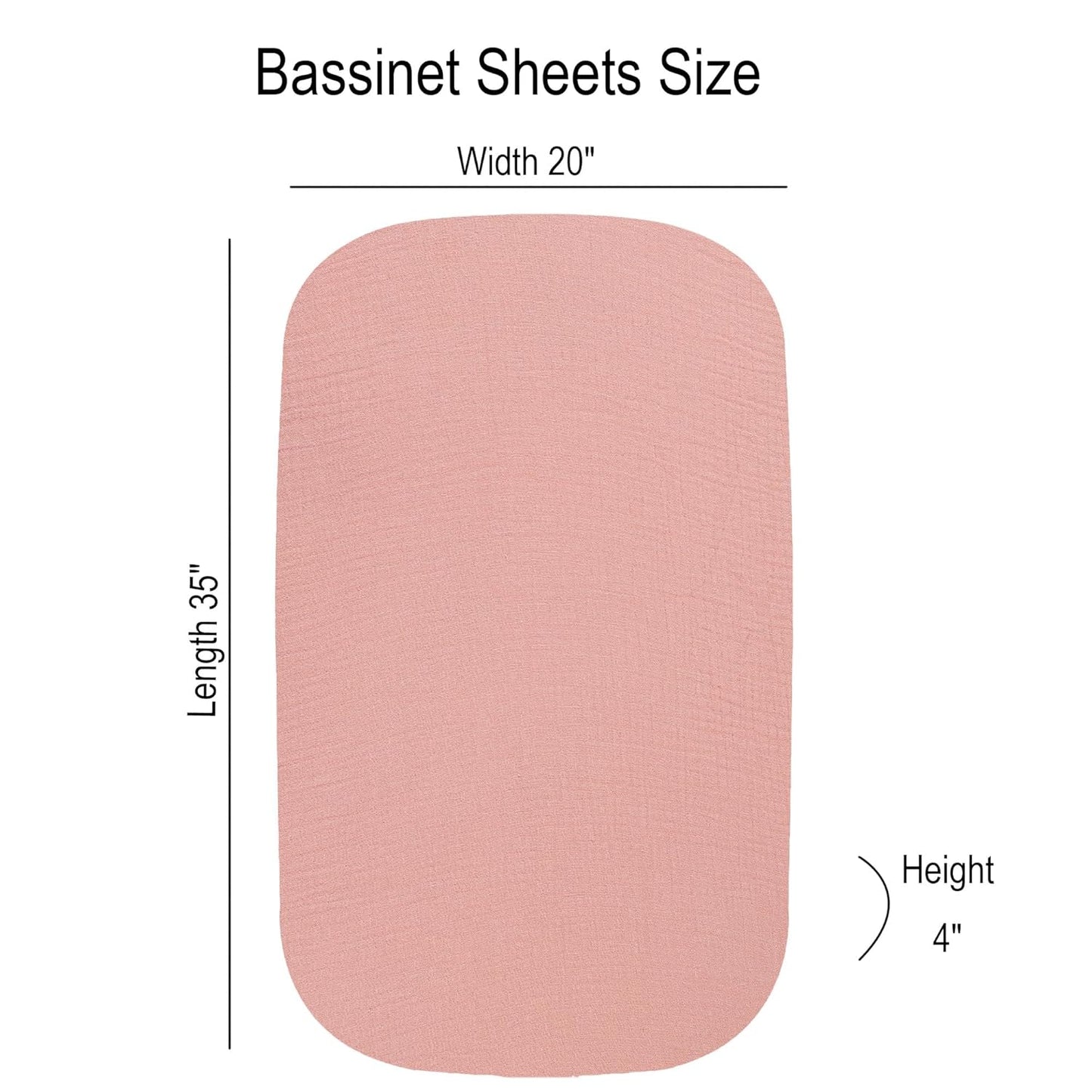 Onacosht Muslin Bassinet Sheets 3 Pack, 100% Cotton Baby Fitted Sheet 33" x 19" Compatible with Mika Micky, KoolaBaby (3 in 1), BabyBond, HARPPA and RICUTON Bedside Bassinet, Green, Floral and Cactus