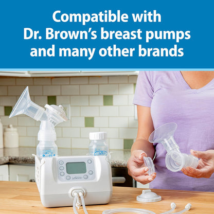 Dr. Brown's Breast Milk Collection Bottles with Storage Caps, Breast Pumps Compatible, Collect, Store, and Keep Milk Fresh, BPA Free – 4-Pack